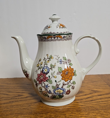 VTG Eschenbach Ceranova German Porcelain Asian Style Coffee/Tea Pot-Cottage Core
