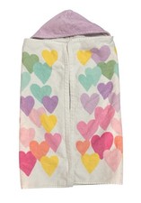 Pottery Barn Kids Rainbow Heart Beach Towel Hooded Toddler 23x34