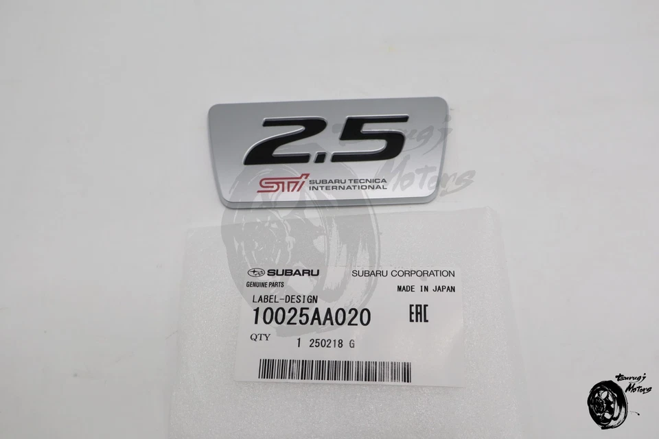 SUBARU genuine Forester STI SG 2.5 Engine Badge Emblem JDM 10025AA020 New - Image 2 of 4