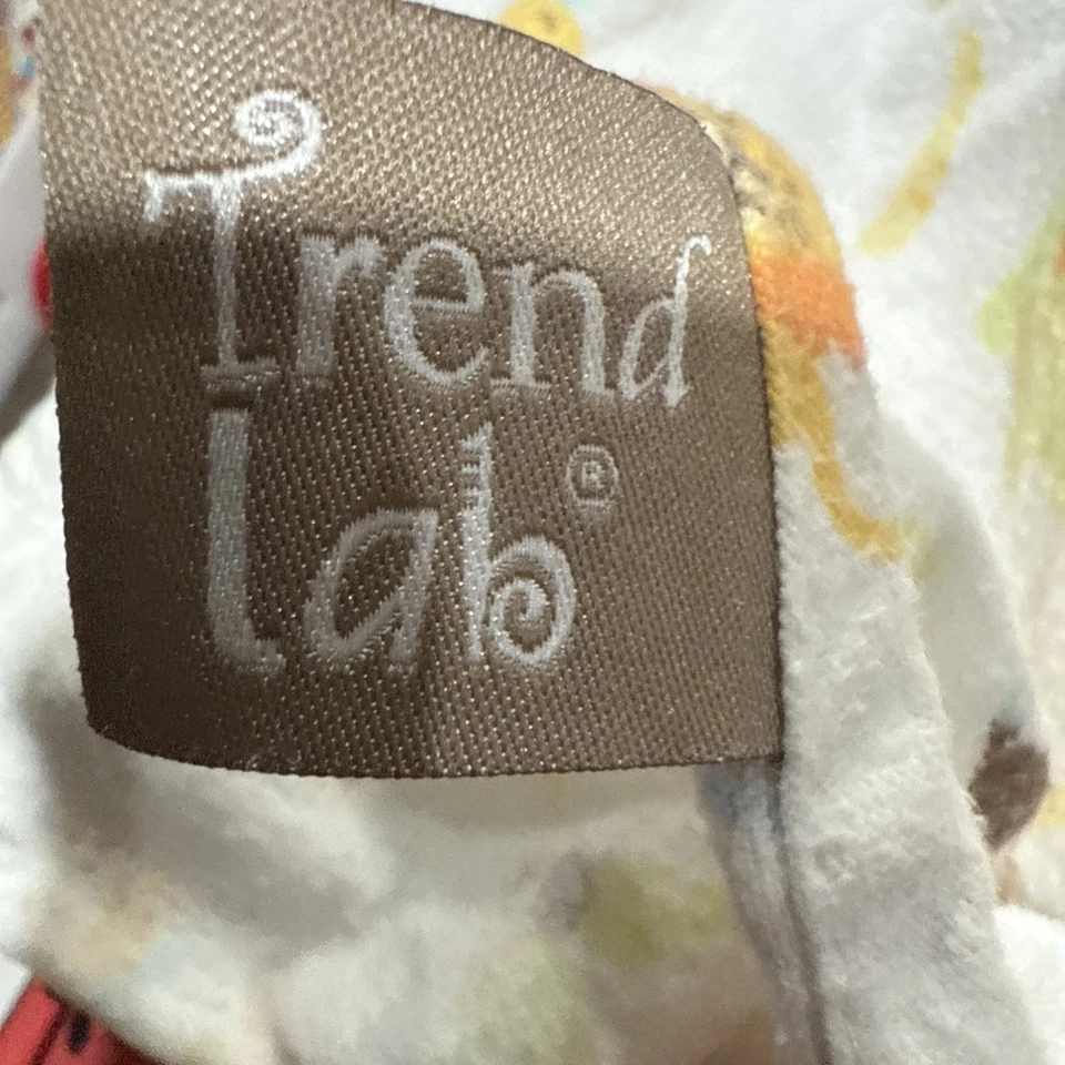 TREND LAB Zoo Circus Animals Cotton Flannel Receiving Baby Blanket 45” X 44” - Image 3 of 3