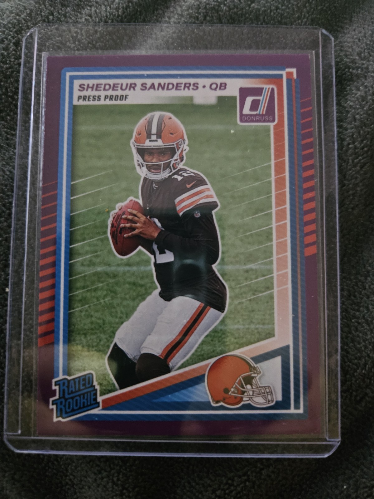 2025 Panini Donruss - Rated Rookie Shedeur Sanders #306 Purple Press Proof (RC)