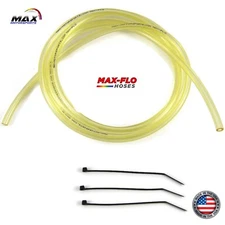 6’ x 1/8” (3.2mm) ID x 1/4” CLR YELLOW FUEL LINE GAS TUBE SMALL CARB VENT HOSE