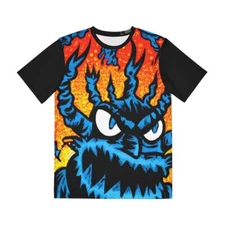Double Sided Halloween Graphic T Shirt Unisex Adult Art Tee Monster Retro Style