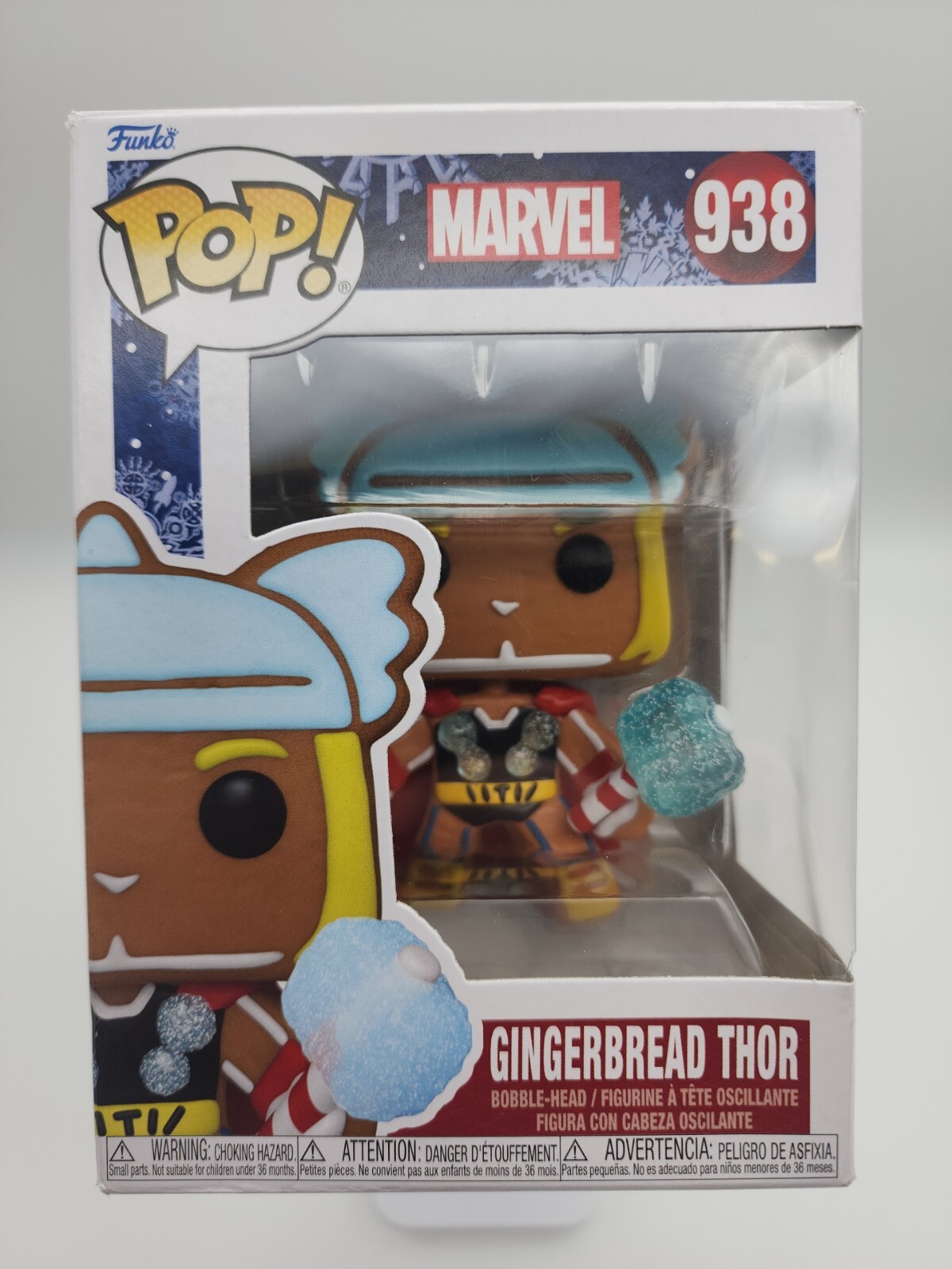 Sale Funko Pop! 938 Marvel Gingerbread Thor Bobble-Head Figure - New Damaged Box