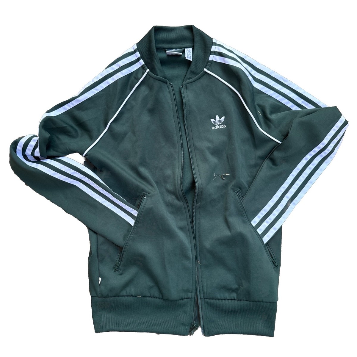 adidas ベロアジャケット M ダークグリーン 新品XL】ベロア アディダス トラックジャケット ジャージトップ