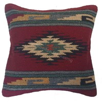 Azteca Style Accent Pillow Cover - Pattern F - 18 X 18 - Free Shipping Azteca Style Accent Pillow Cover - Pattern F - 18 X 18 - Free Shipping