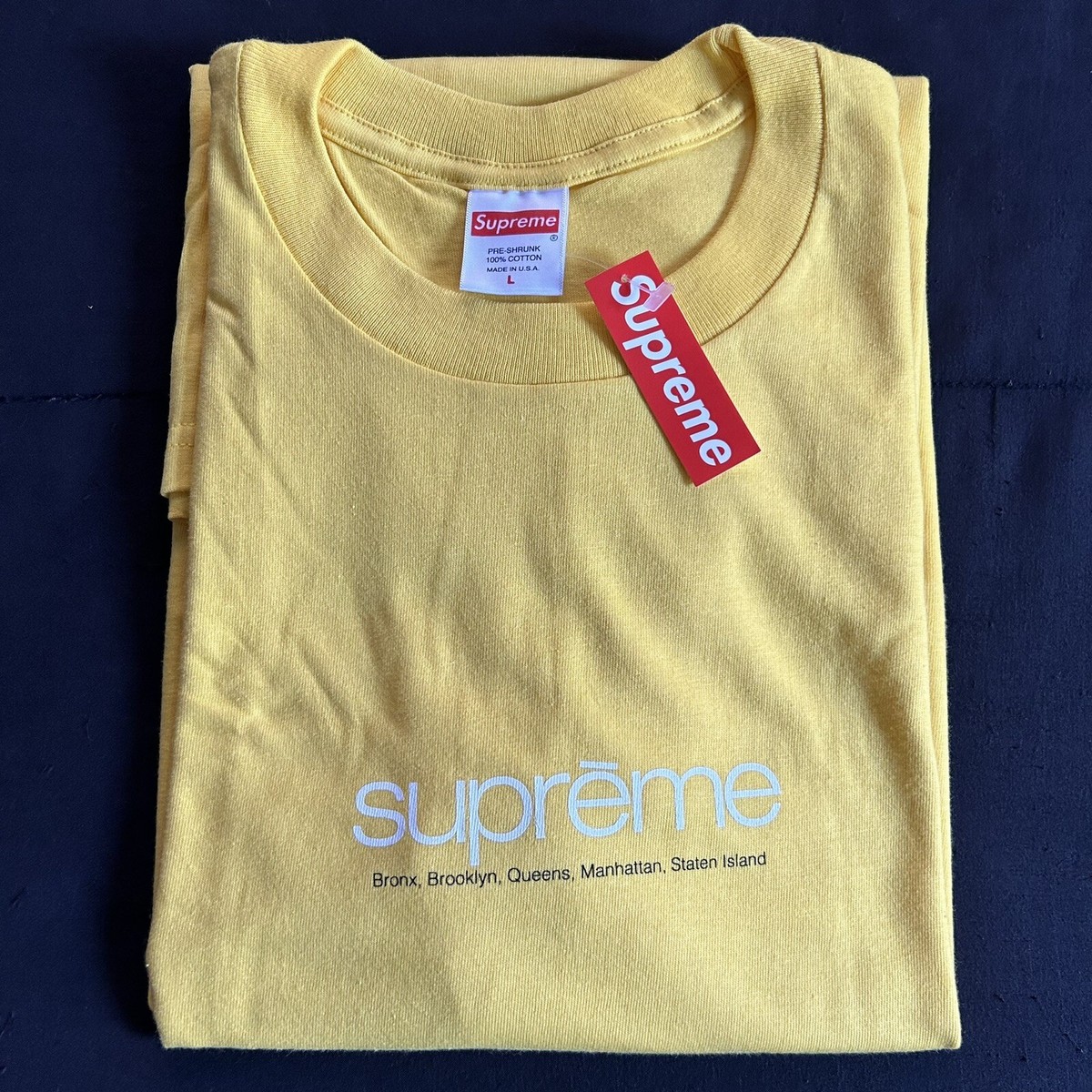 Tシャツ・カットソー Supreme Five Boroughs T-Shirt Yellow Supreme Yellow “Five Boroughs” Large T-Shirt | eBay