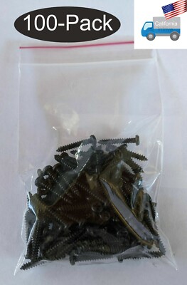 Lot 100: 20mm Long IC Chip,PC CPU/GPU Cooling Fan Mounting Screws Over Heat-sink