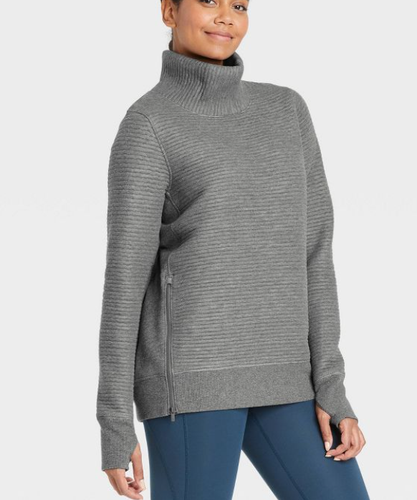 Quilted Pullover Sweatshirt Size 