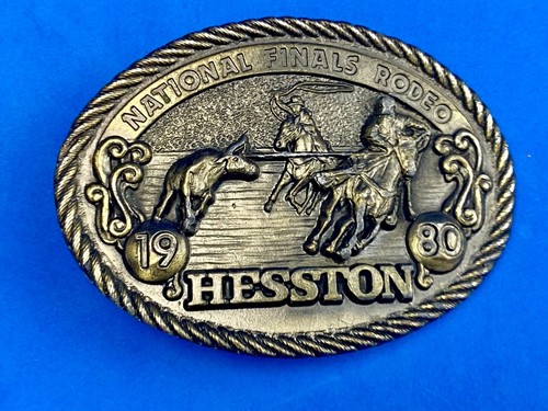 Boucle De Ceinture Hesston 1980 National Finals Rodeo - Série Limitée NEUF