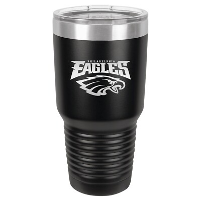 Philadelphia eagles 30 oz stainless insulated laser engraved tumbler ...