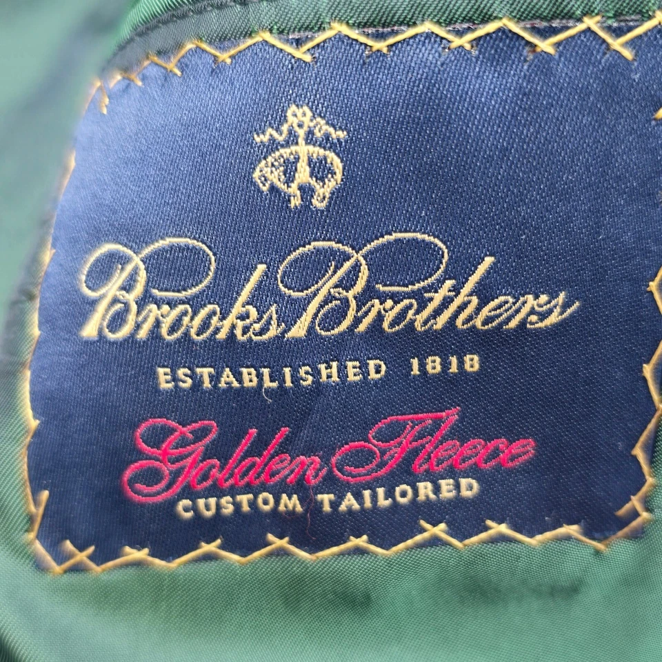 Brooks Brothers Golden Fleece Blazer Herringbone 手工定制 美国 - 44R? 灰色 — 第 4/4 张图片