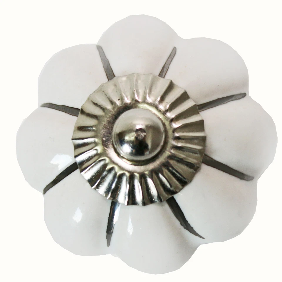 Möbelknöpfe Set-6-8-10 STK Möbelgriffe Weiß Keramik Möbelknopf Porzellan 196 - Bild 4 von 4