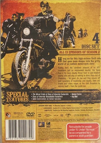 Sons Of Anarchy : Complete Season 1 2 3 4 5 & 6 (DVD, 2011, 25-Disc Set) Biker - Picture 6 of 15