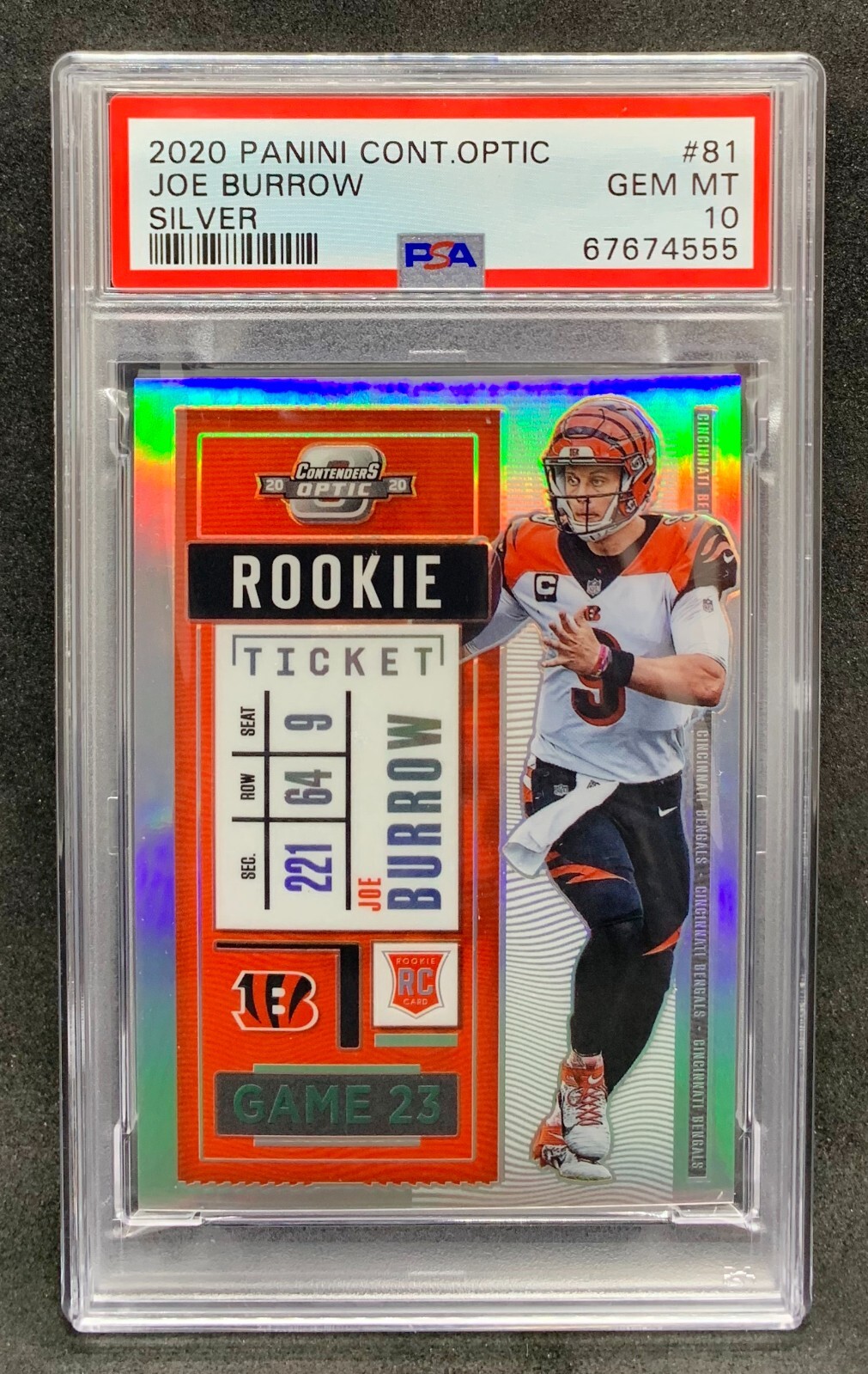 Joe Burrow Panini Contenders Optic #81 Silver