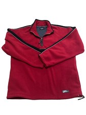 Izod Performx Mens Red 1/4 Zip Long Sleeve Sweater Size Large