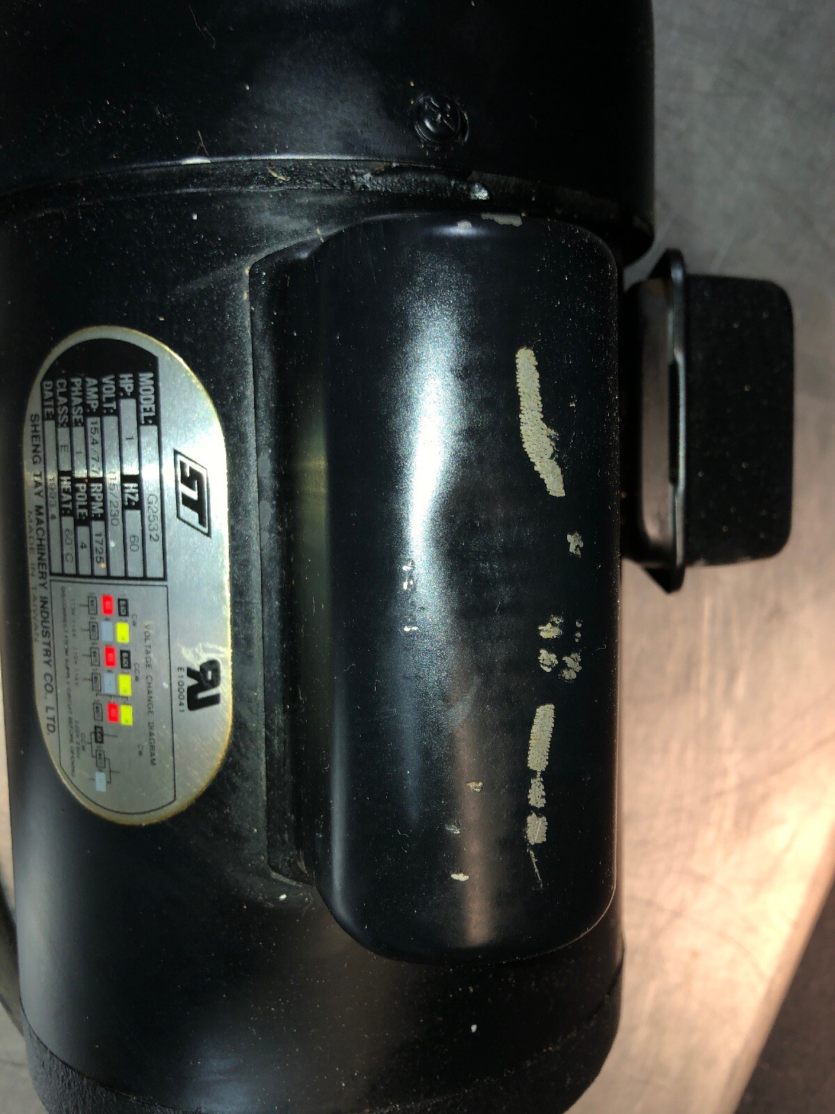 VTG Brodhead Garrett JLine J170 12” Wood Lathe Motor. Sheng Tay Mach