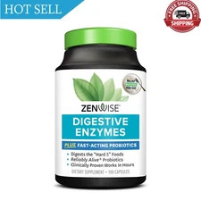 Zenwise Digestive Enzymes - Probiotic Multi with Probiotics and Prebiotics fo...