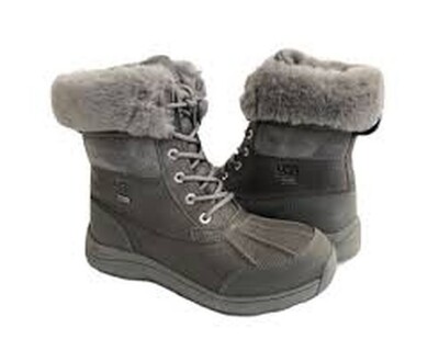 UGG ADIRONDACK III GREY WATERPROOF SHEEPSKIN WOMEN'S BOOTS SIZE
