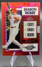 2022 Mike Trout SP #5 Contenders Optic Season Ticket Baseball Pink Pulsar Prizm