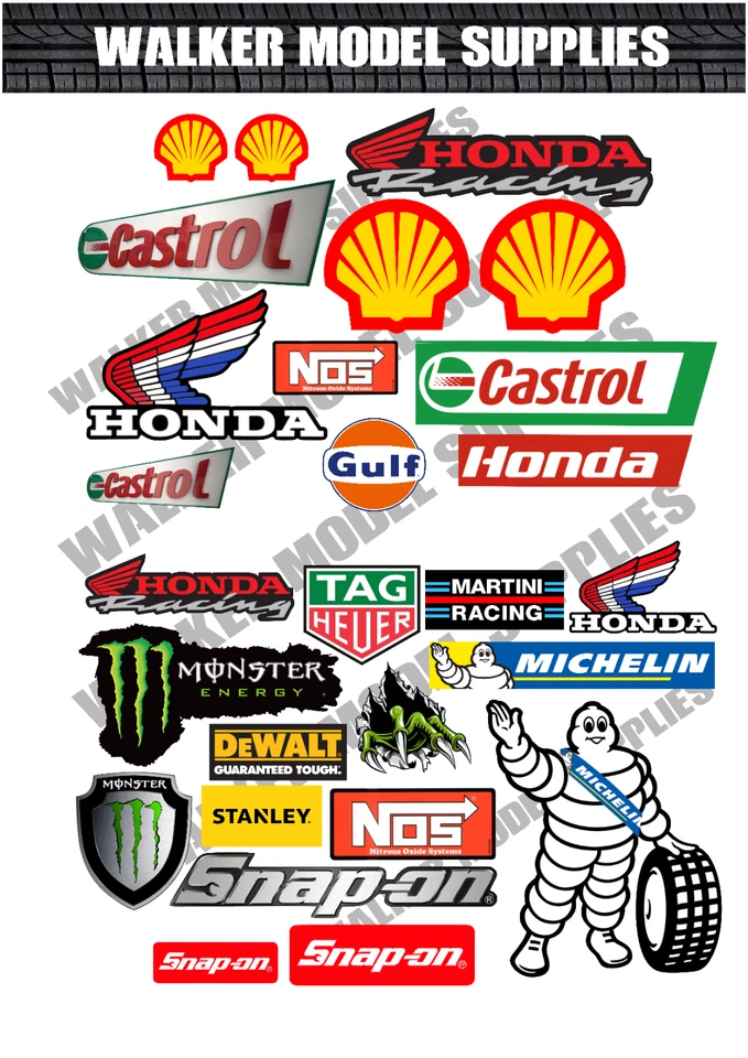 1:18 scale Pre-cut modern style Garage stickers model car. set 3