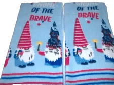 GNOME OF THE BRAVE towels Set of 2 cotton kitchen towels