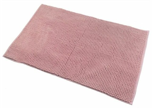 Catherine Lansfield Sparkle Bath Mat 50x80cm In Blush – Absorbent, Glamorous With Metallic Highlights, Machine Washable