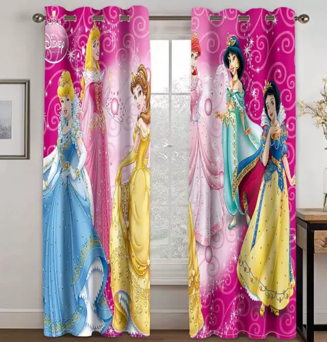 Girls3Dbeauty Princess Bedroom Blackout Curtains Thermal Ring Top Eyelet Gift - Picture 10 of 13