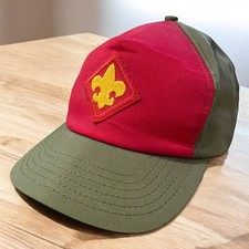 Boy Scouts Snapback Hat Cap Red Green Unisex Adult Made in USA Vintage OSFM
