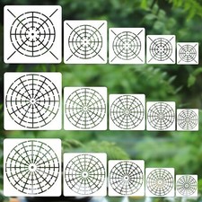 15 Pieces Mandala Dot Painting Tool Stencils Set, 8/12/16 Segment 3/4/5/6/8 Inch