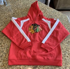 NHL Hockey Chicago Blackhawks Hoodie Sweatshirt Large Youth 12/14 Red