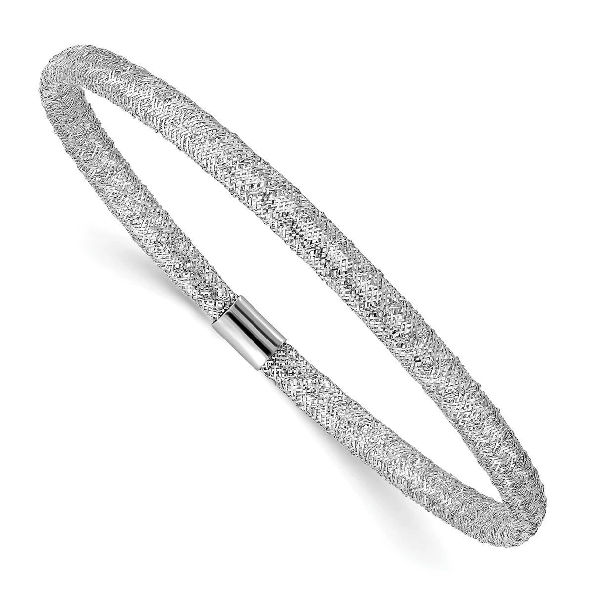 White gold deals mesh bracelet
