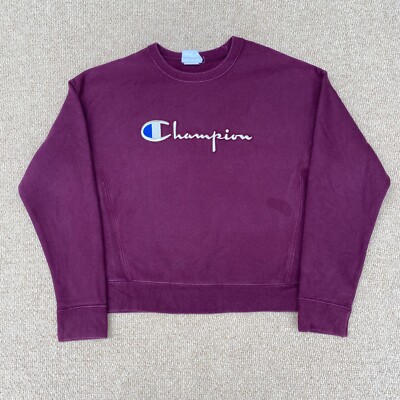 Champion Reverse Weave Sweatshirt Womens Medium Purple