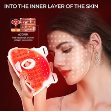 Red Light LED Face Mask Light Therapy Anti-Wrinkle IR Photon Skin Rejuvenation