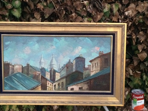 G. GENELE Original 1966 Vintage Mid Century Modern Vintage Oil Painting / Canvas - Picture 7 of 10