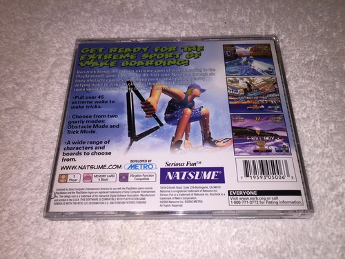 BursTrick Wake Boarding (Sony PlayStation 1, 2001) PS1 étiquette noire complet exc ! - Photo 2/10