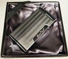 Ever Tech Quad Flame Cigar Torch Lighter with Cigar Punch Cutter Silver Color BX