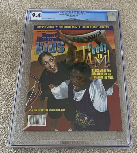 LISA LESLIE ROOKIE LOBO RARE 1997 SPORTS ILLUSTRATED SI FOR KIDS CGC 9.4 GRADED