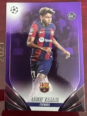 Lamine Yamal 2023-24 Topps UEFA Purple Foil 240/299 RC #64 | eBay