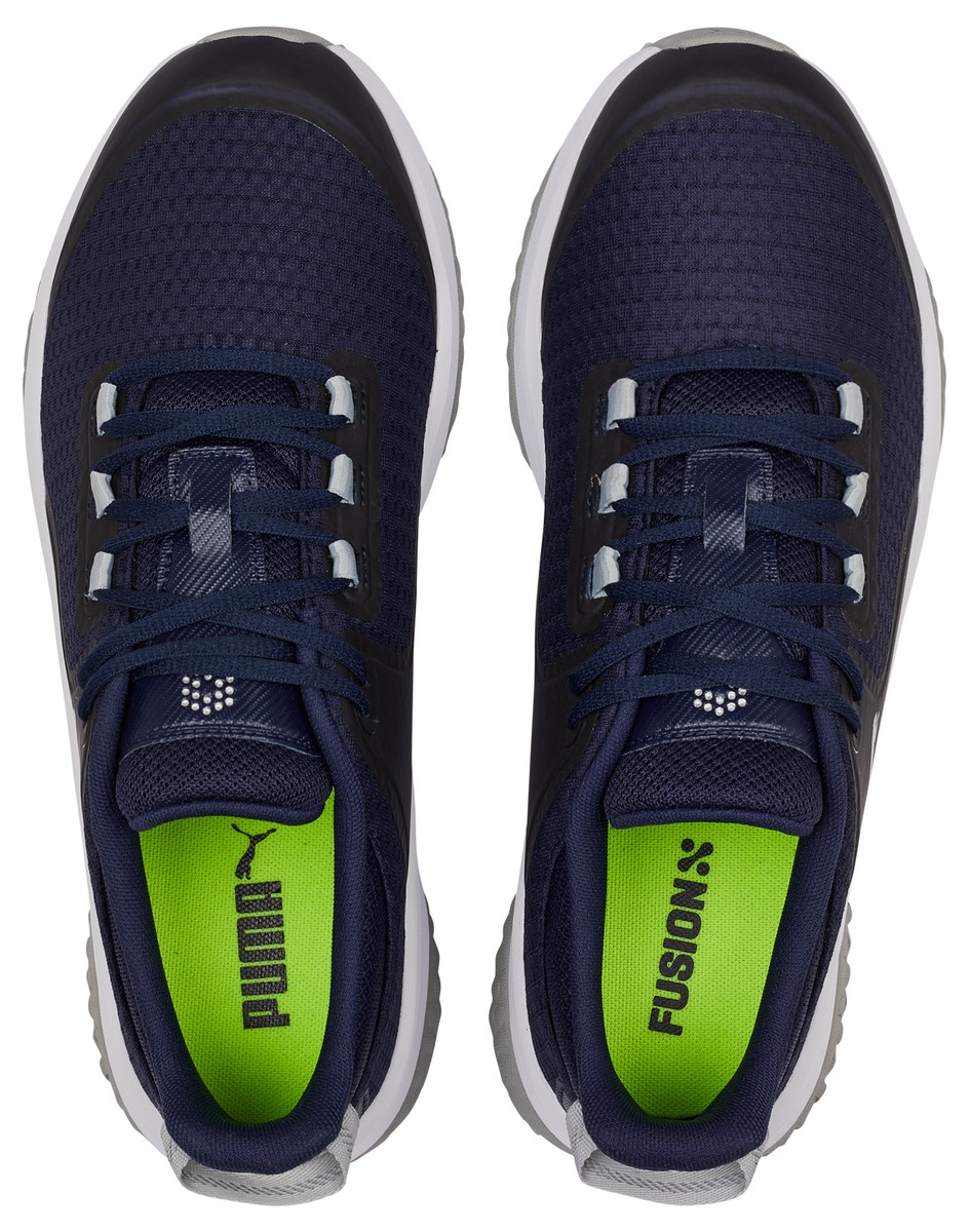 Puma Spikeless Fusion Grip Navy Blue & Silver Golf Shoes Mens Size 10, 377527-03 Puma Golf Men main image 2