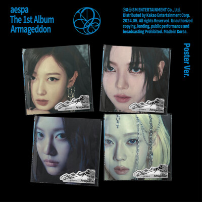 AESPA [ARMAGEDDON] The 1st Album POSTER Ver/CD+2 Foto Karte+Sticker+Poster+GIFT