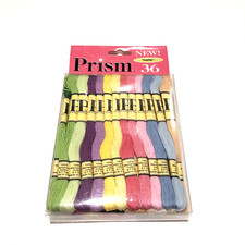 Prism Six Strand Floss Pack 36 CT 87 YD Pastel Colors Mercerized Cotton Pink NEW