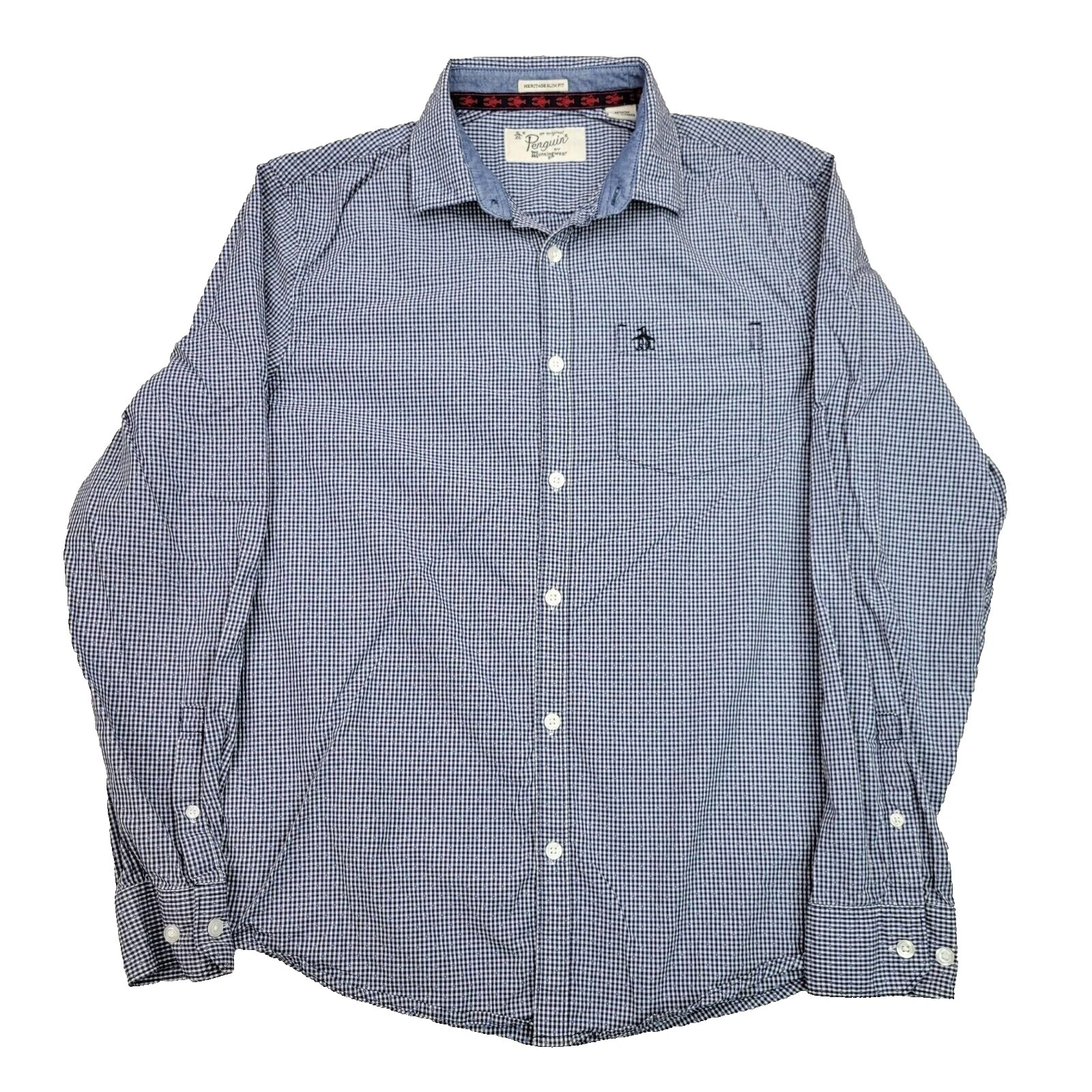 Original Penguin Long Sleeve Casual Button-Down Shirts for Men