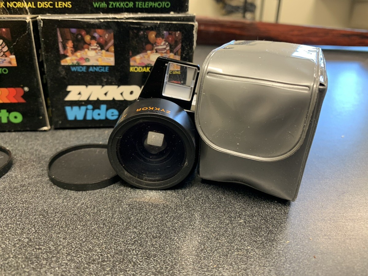 VTG Zykkor Deluxe Lens For Kodak DISK Cameras Telephoto/Wide Angle