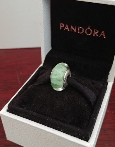 Authentic Pandora Silver Green LOOKING GLASS Murano Glass Bead Charm 4 Bracelets - Picture 20 of 20