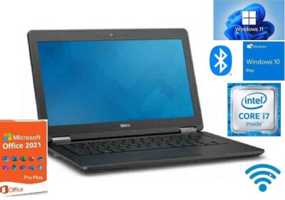 Dell Latitude E7250 i7  128GB 256GB 512GB 1TB SSD 12.5'' Win 11 +MS Office 2021