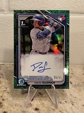 2024 Bowman 1st David Guzman Chrome Prospect Auto Green Grass Refractor /99