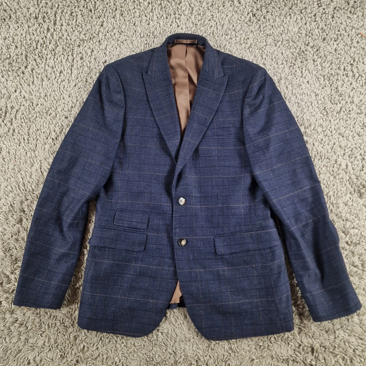 Veste Sport Homme Moss Tweed Wool, 40R, Bleu, Coupe Classique