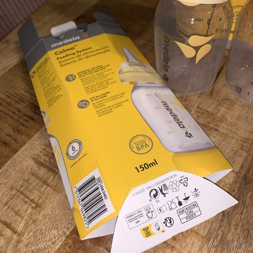 3 x Medela Calma Flasche Babyflasche Muttermilchsauger 150 ml Pumpset BPA Frei - Bild 4 von 7