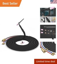 Water-Cooled TIG Welding Torch WP-20F: 250Amp, 25ft Cable Great Protection